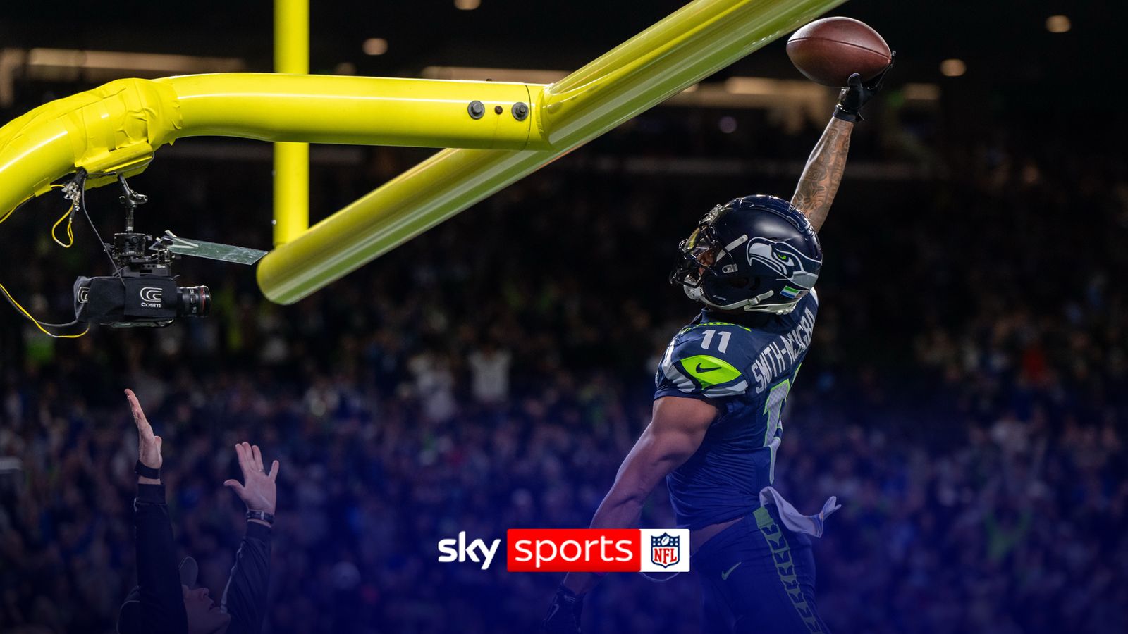 Smith-Njigba dunks on crossbar after TD and receives unsportsmanlike conduct penalty!