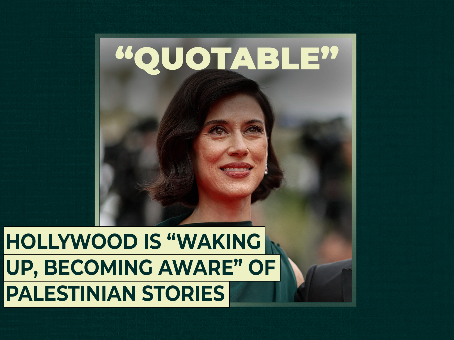 Hollywood is “waking up, becoming aware” of Palestinian stories | Cinema