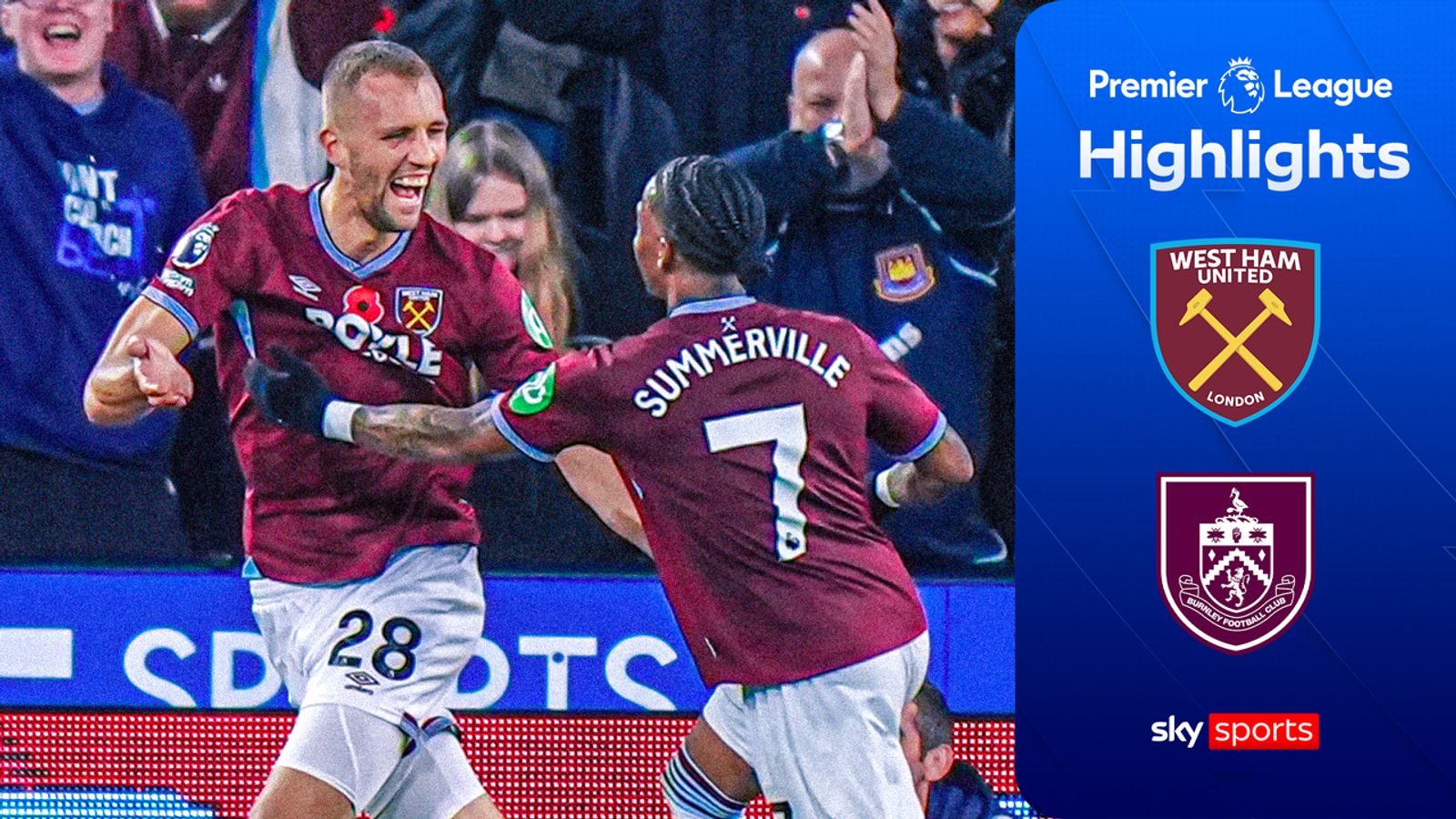 Hammers beat Burnley to seal back-to-back Premier League wins