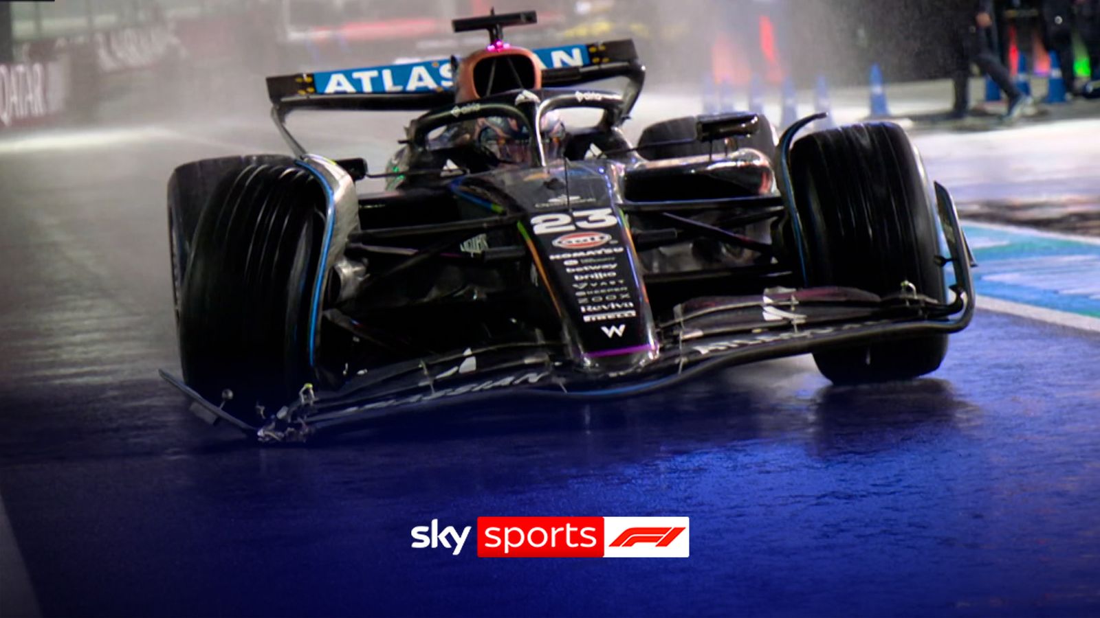 Albon and Bearman BOTH in the wall in treacherous Q1