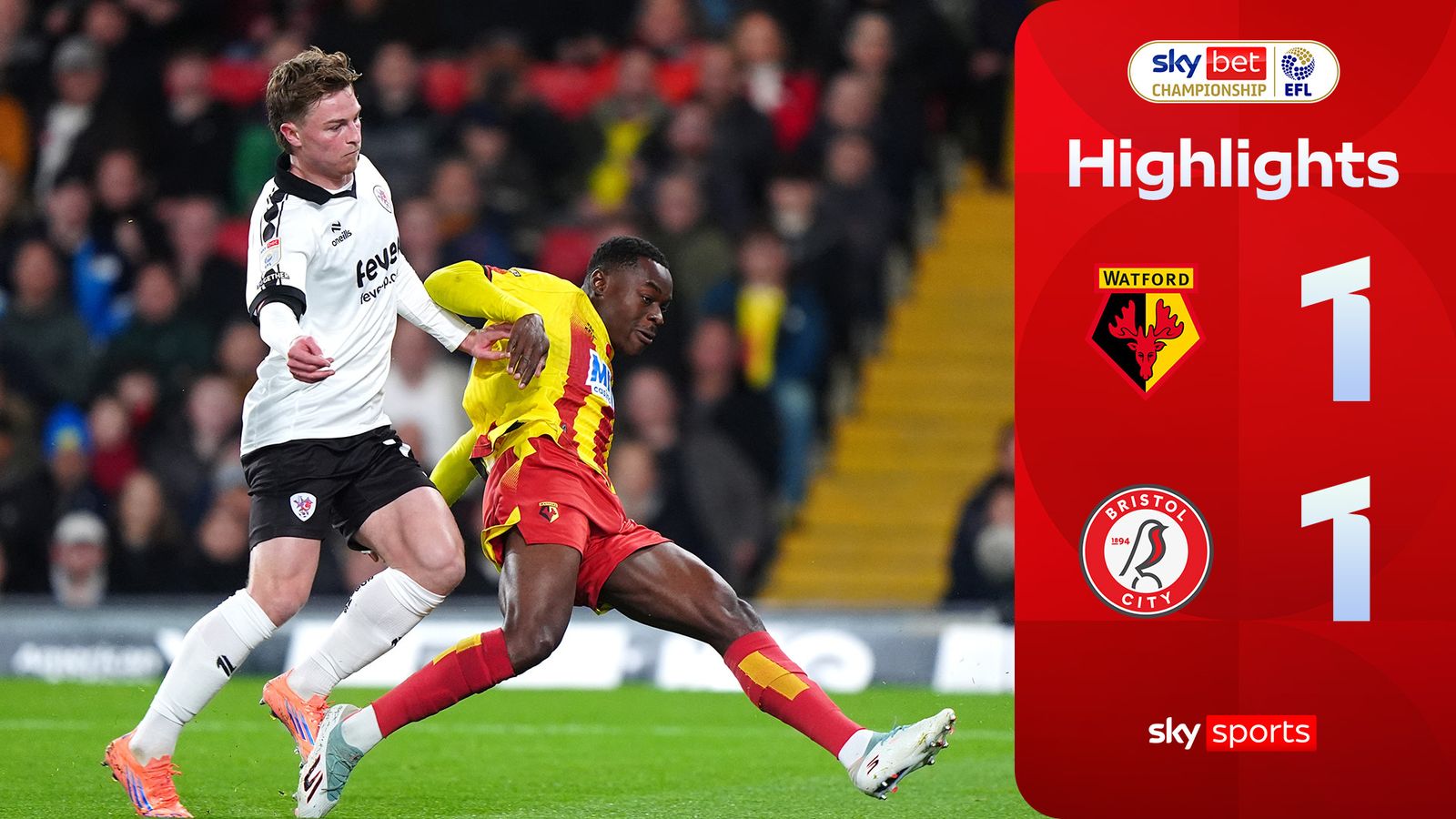 Twine free-kick cancels out SUPERB Watford opener as Bristol City earn point!