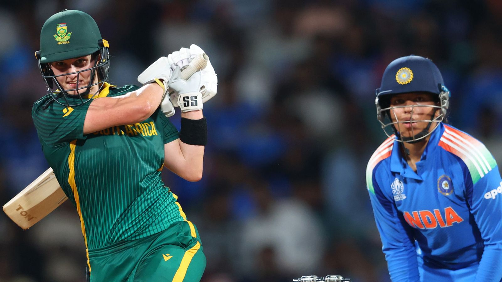 India claim Wolvaardt wicket as South Africa chase 299 in epic final LIVE!