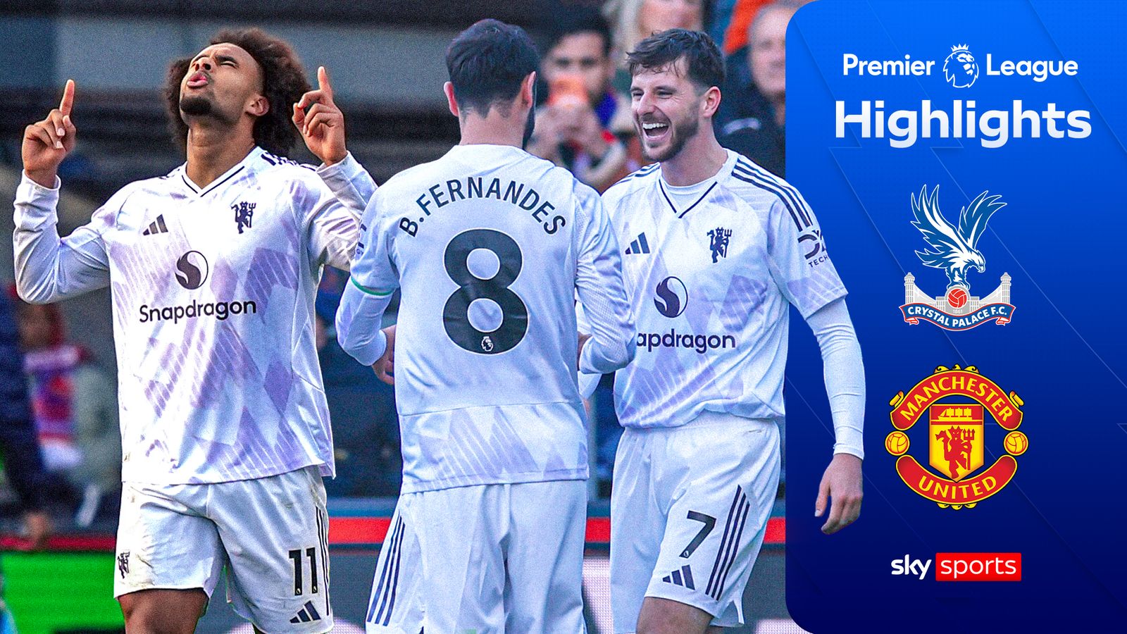 Mount and Zirkzee lead Man Utd comeback against Crystal Palace