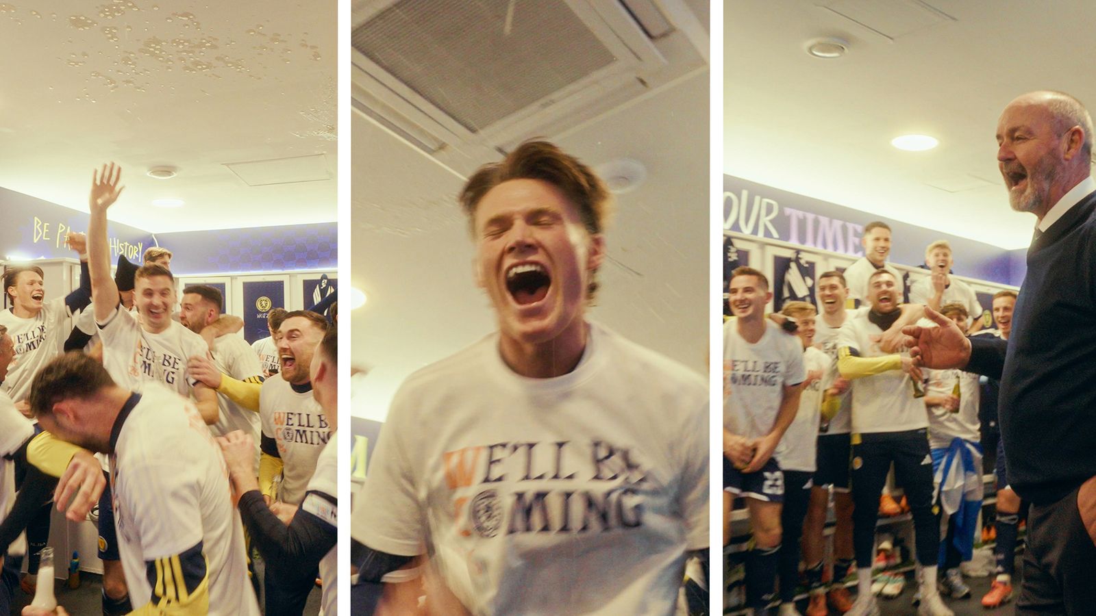 Scotland's EPIC post-match dressing room celebs after sealing WC qualification!