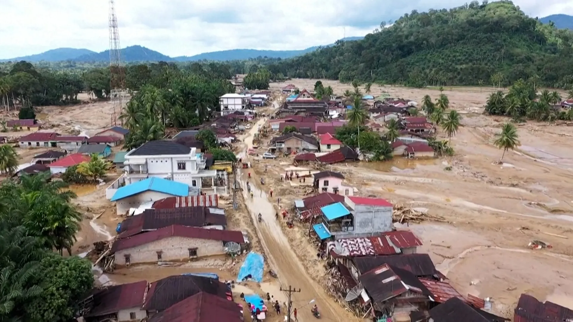 Drone video shows devastation from floods in Indonesia’s Sumatra | Floods