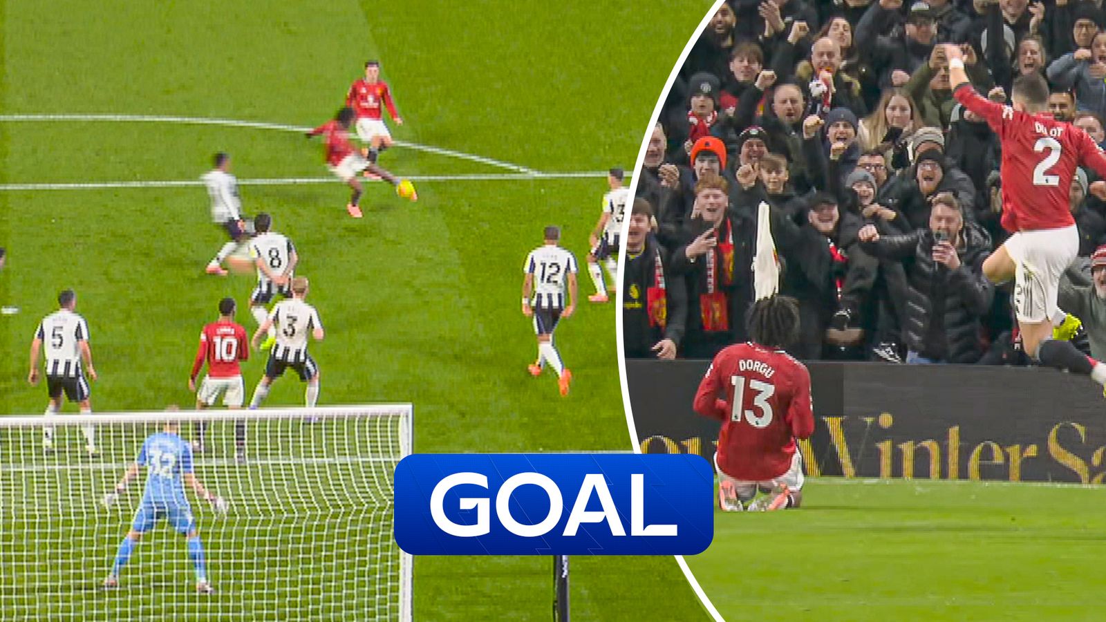 Dorgu hits STUNNING volley to put Man Utd ahead!