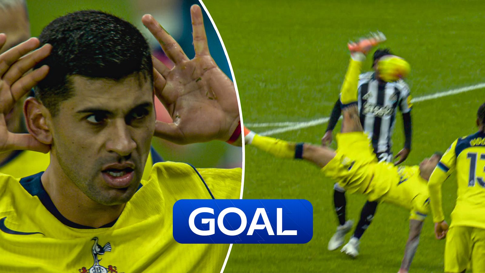'SPECTACULAR' Romero's stunning BICYCLE KICK saves Spurs point at Newcastle!