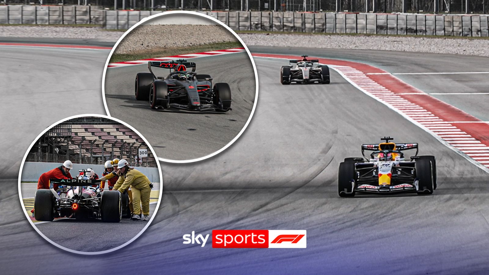 FIRST LOOK! Day one of Barcelona test as teams look at 'debugging cars'