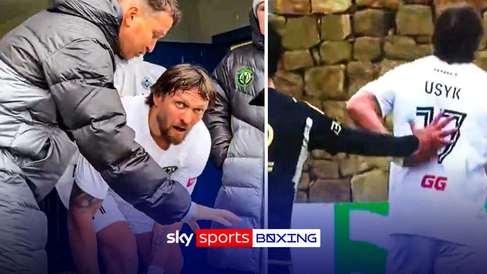 'Get your hands off me!' BRAVE defender tries to man-mark Usyk